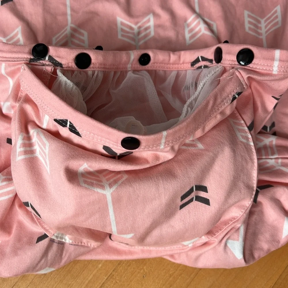 👼Amazlinen Amazing Life Pink Arrow Carseat Cover | Mesh Netting | Packable